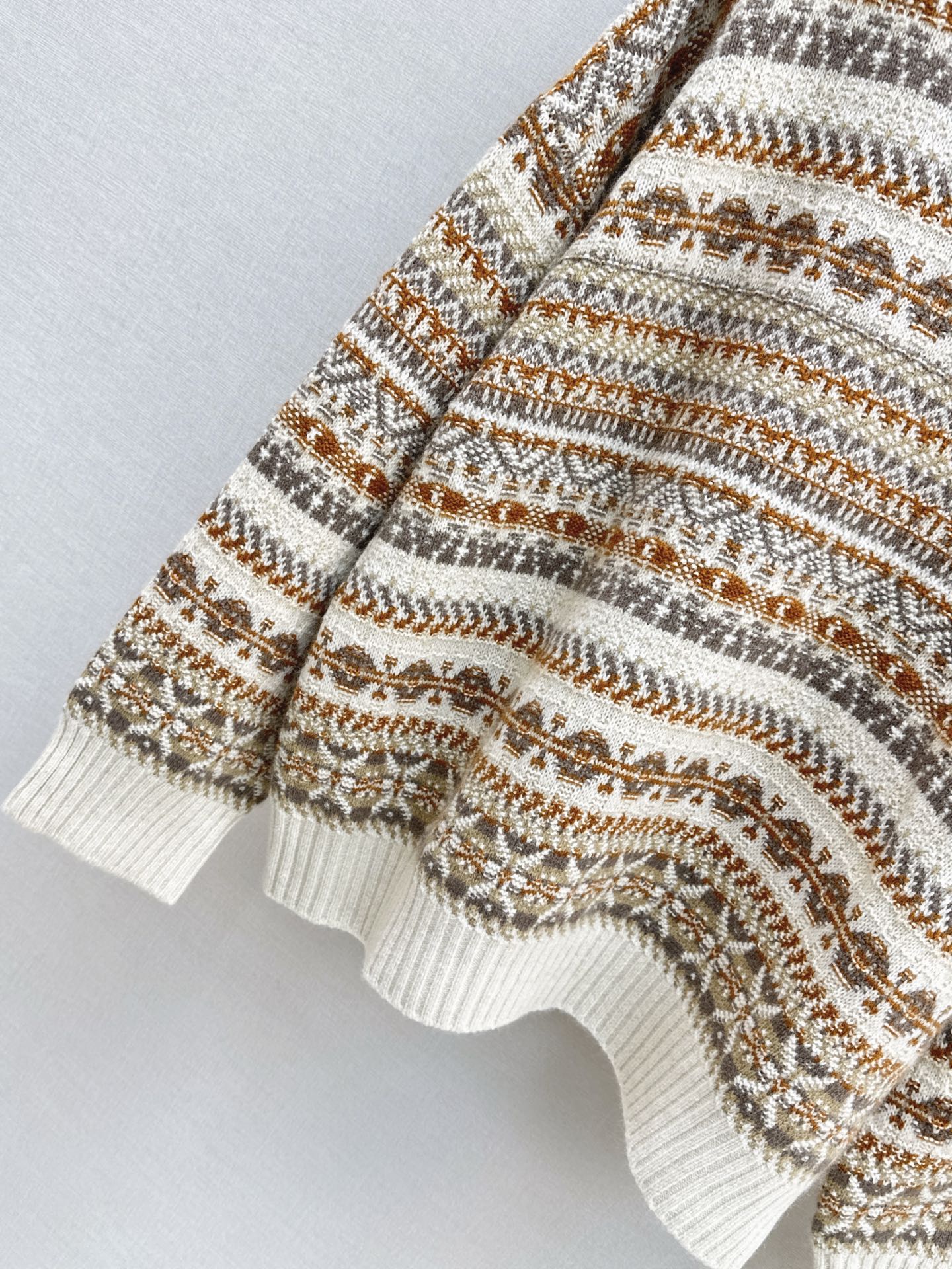 Lor 25 New Fair Isle Knitted Crew Neck Wool Sweater