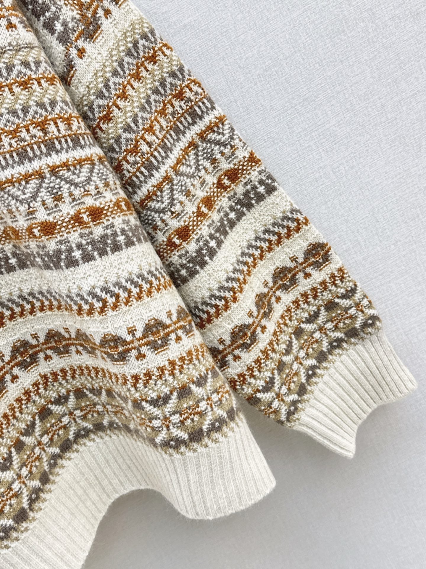 Lor 25 New Fair Isle Knitted Crew Neck Wool Sweater