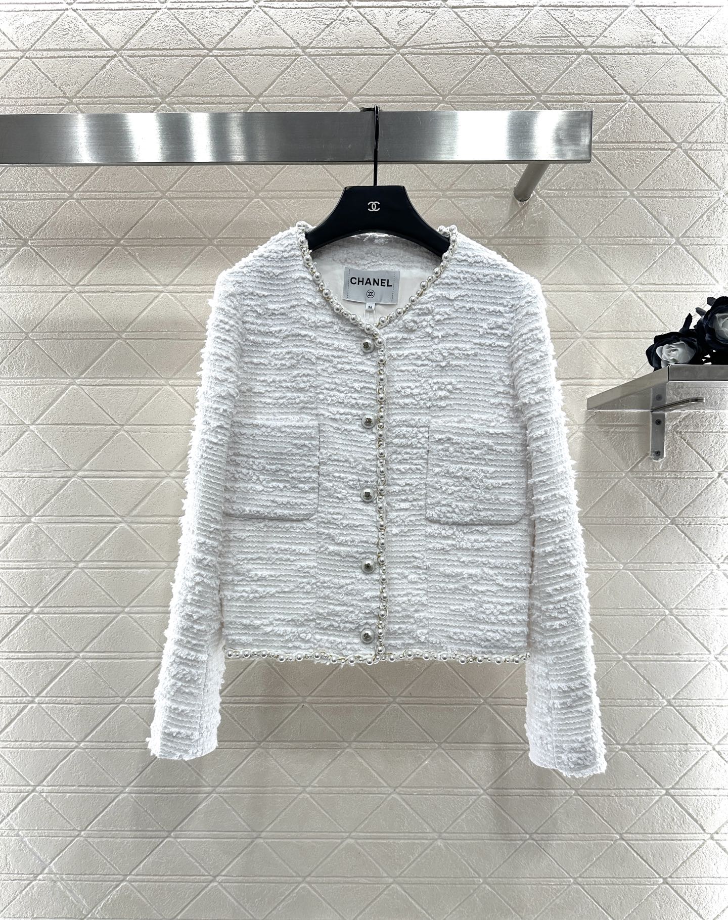 C 25 Heavy Pearl Dress Jacket