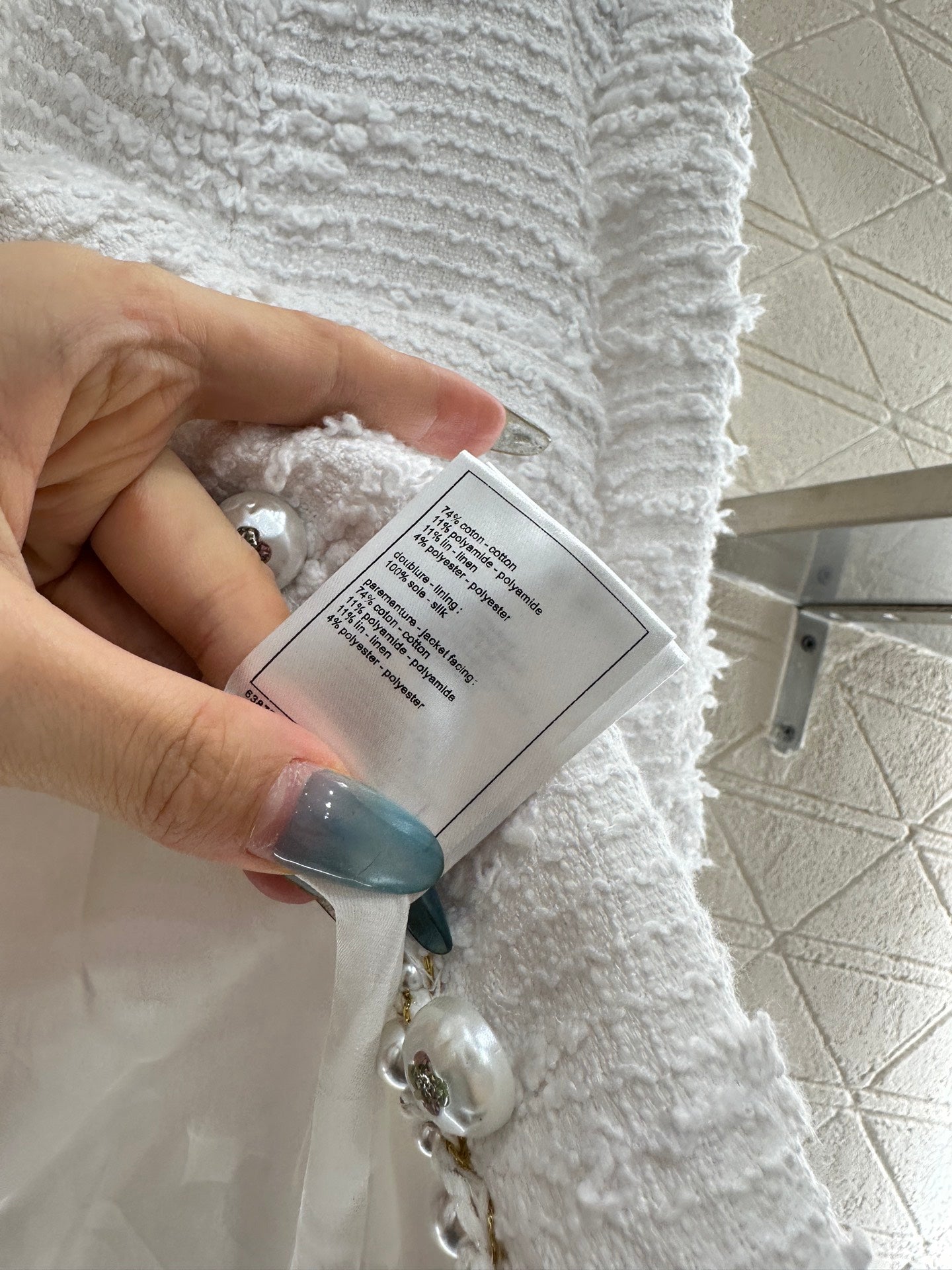 C 25 Heavy Pearl Dress Jacket