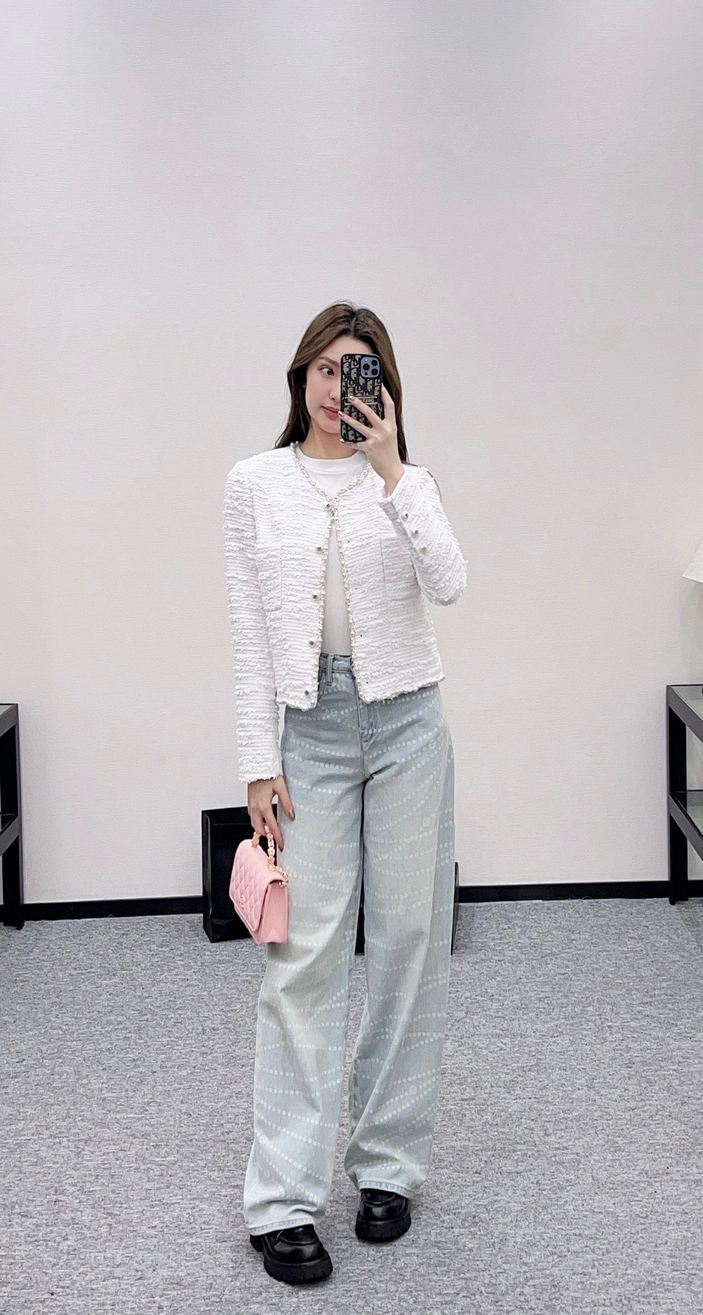 C 25 Heavy Pearl Dress Jacket