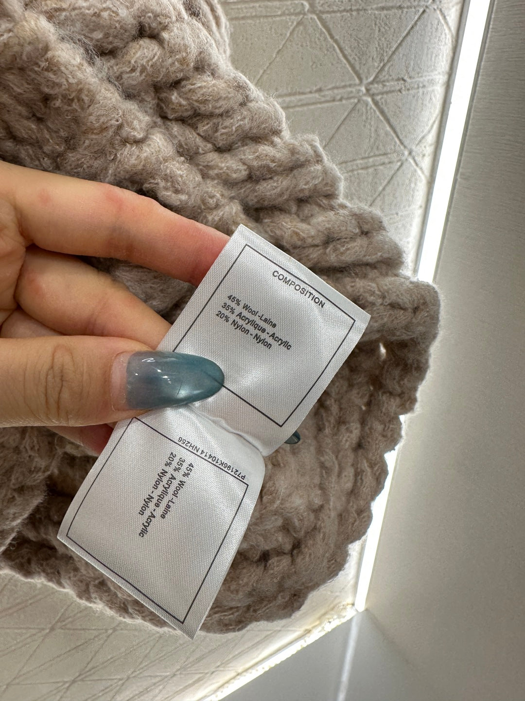 C 25 Hollow letter knitted wool cardigan