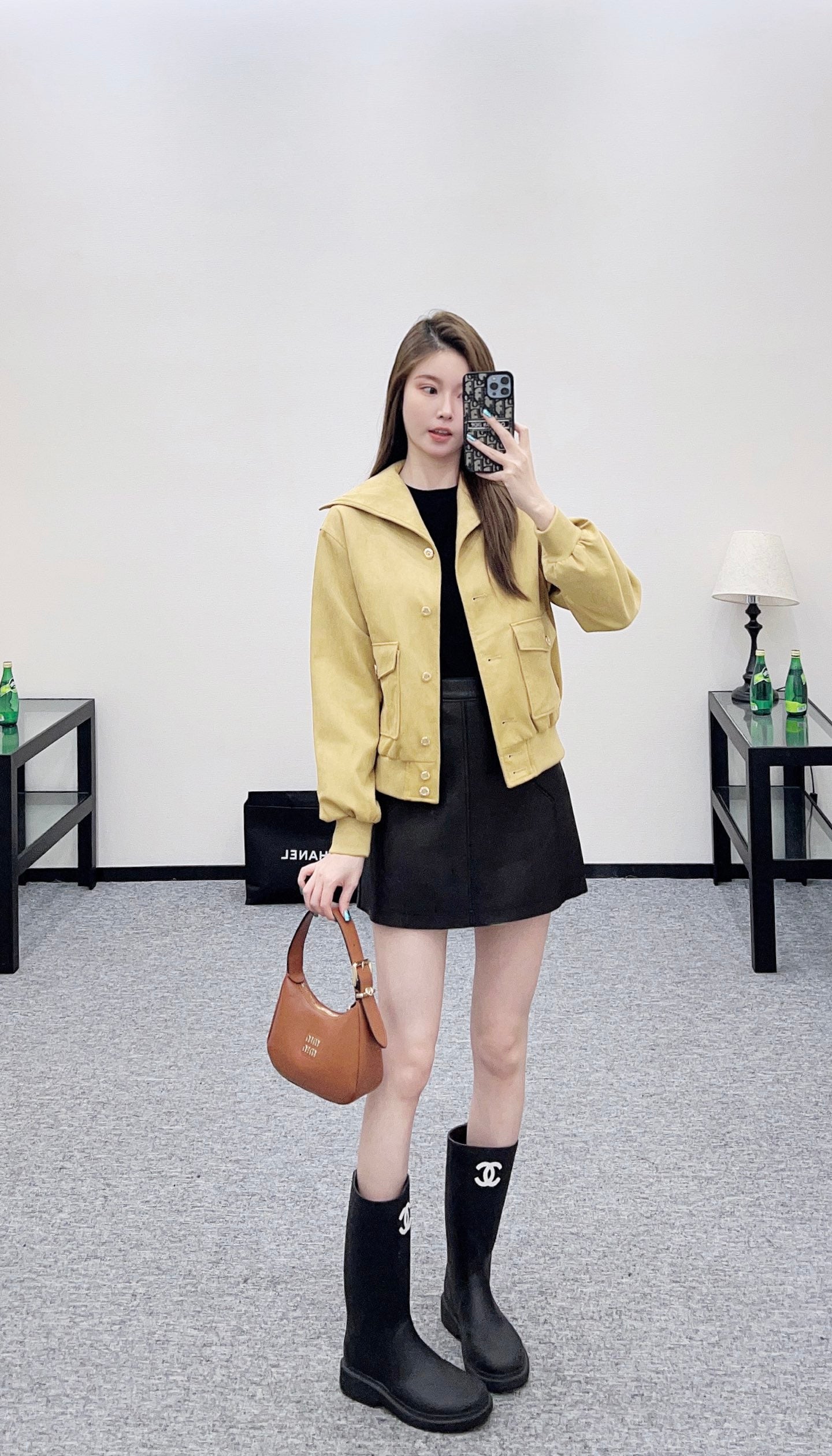 C 25 Lapel suede jacket