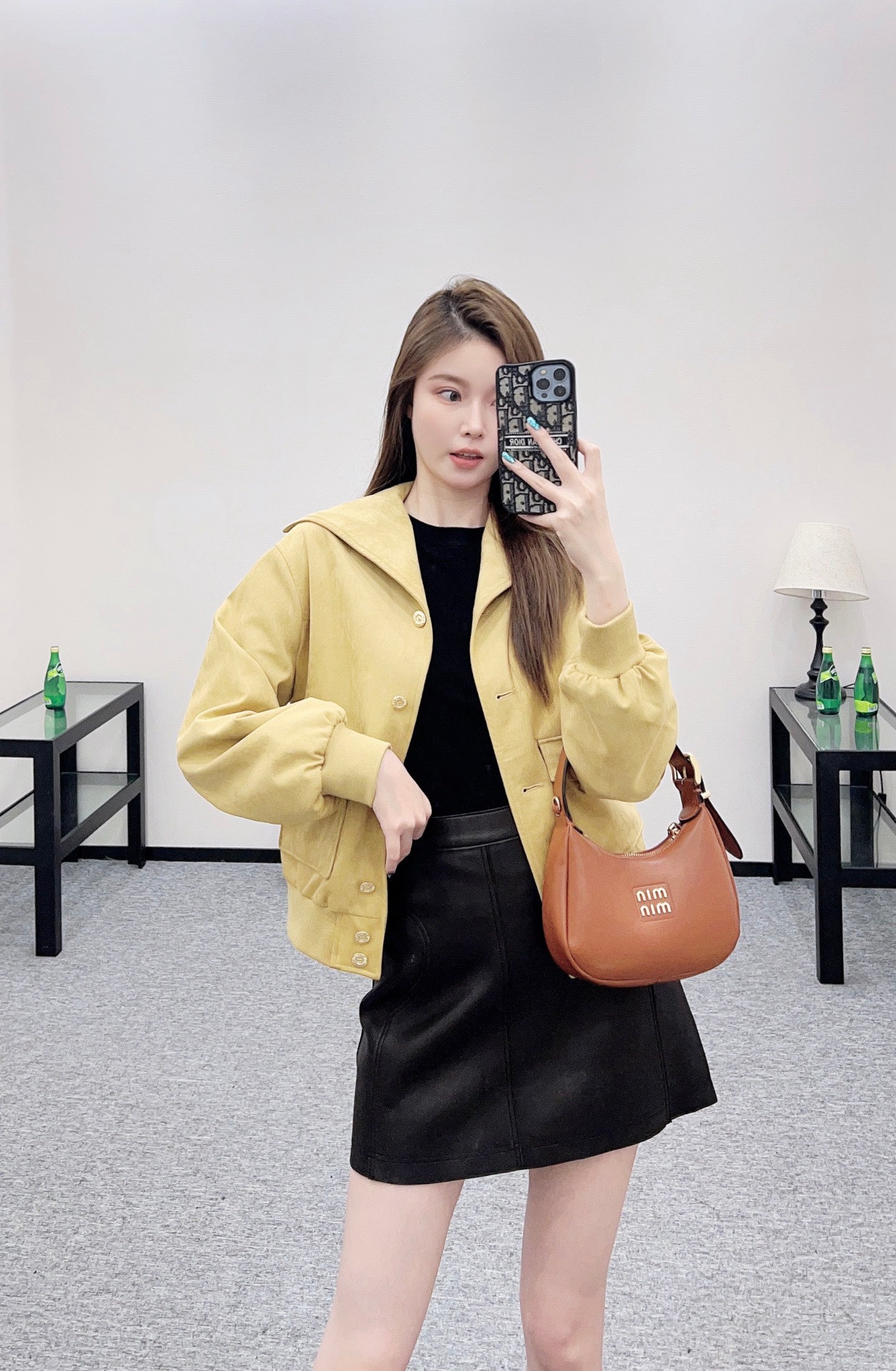 C 25 Lapel suede jacket