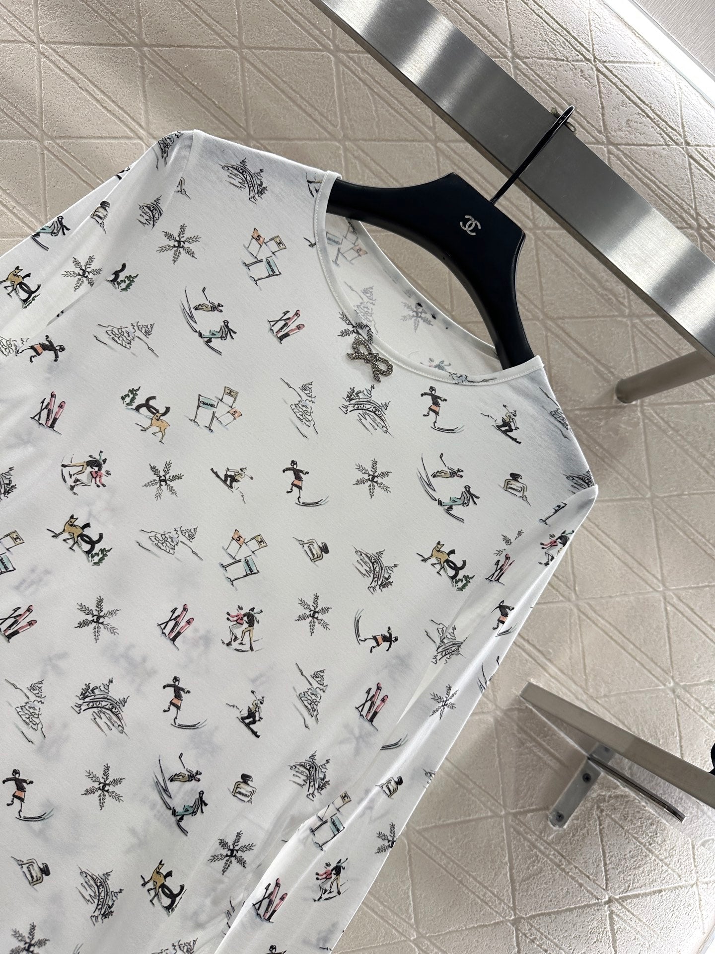 C 25 Ski print slim-fit long sleeves