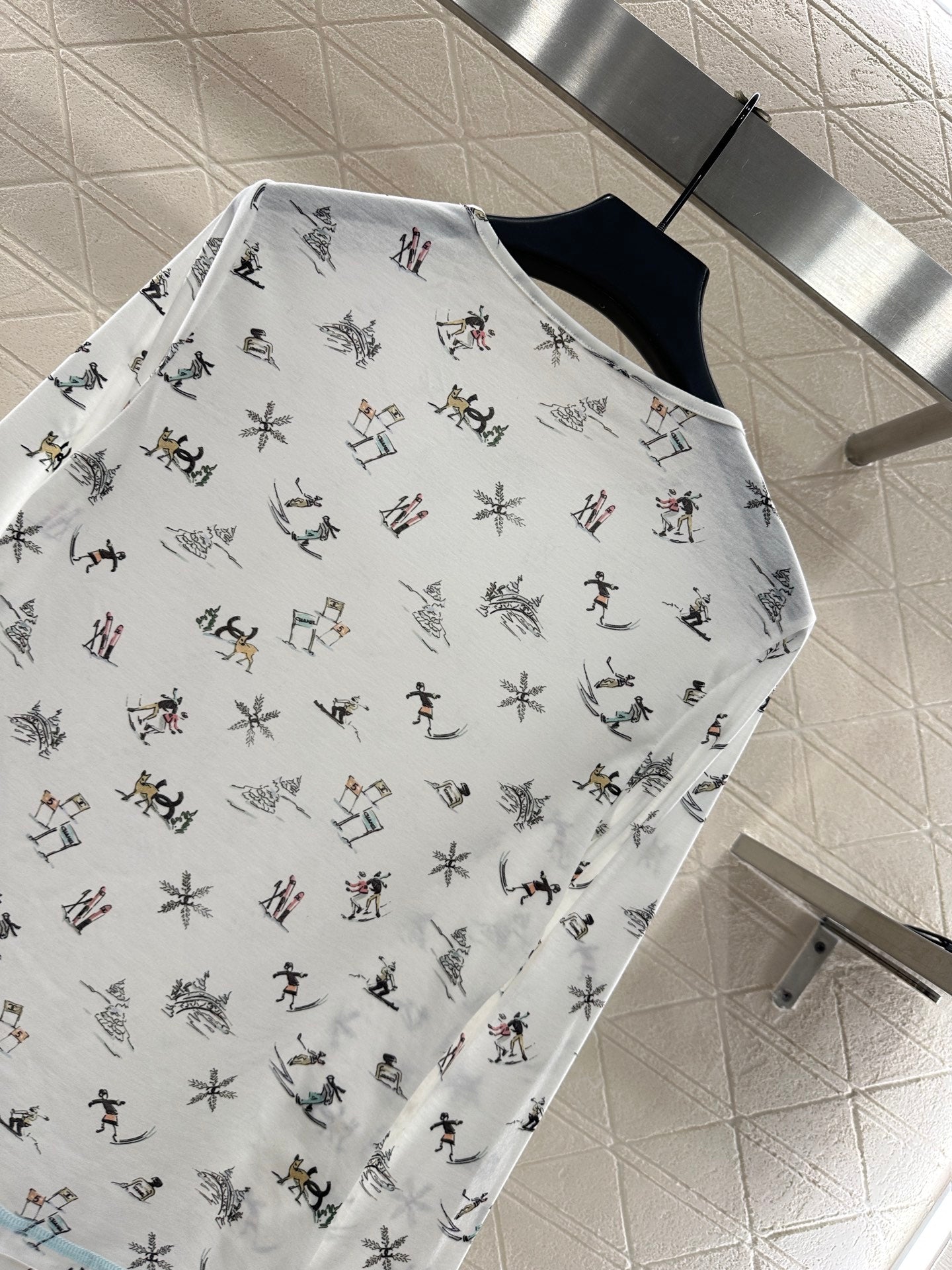 C 25 Ski print slim-fit long sleeves