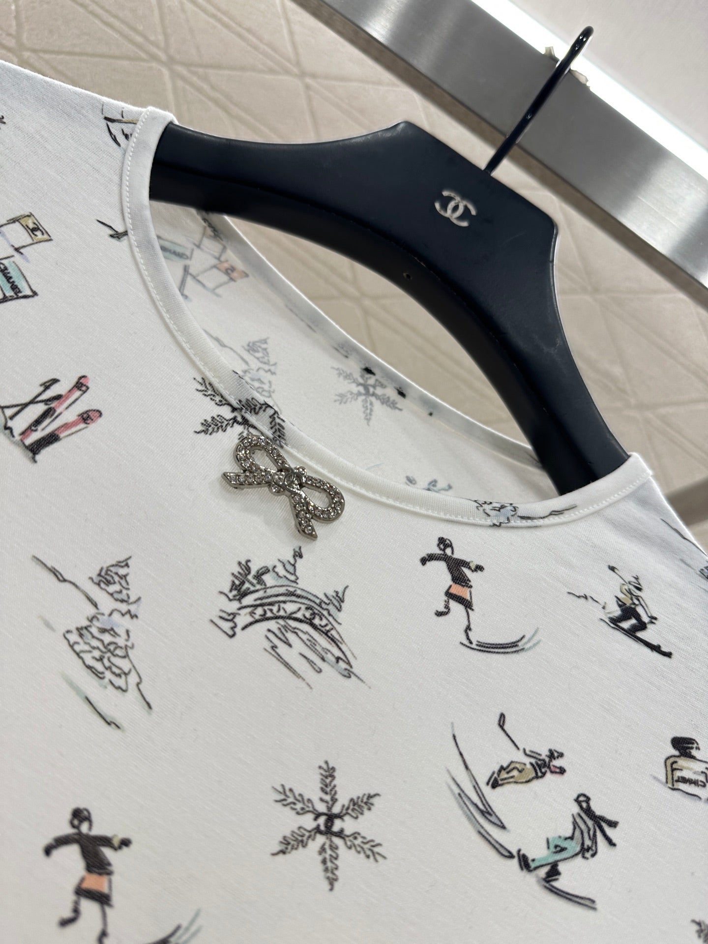 C 25 Ski print slim-fit long sleeves