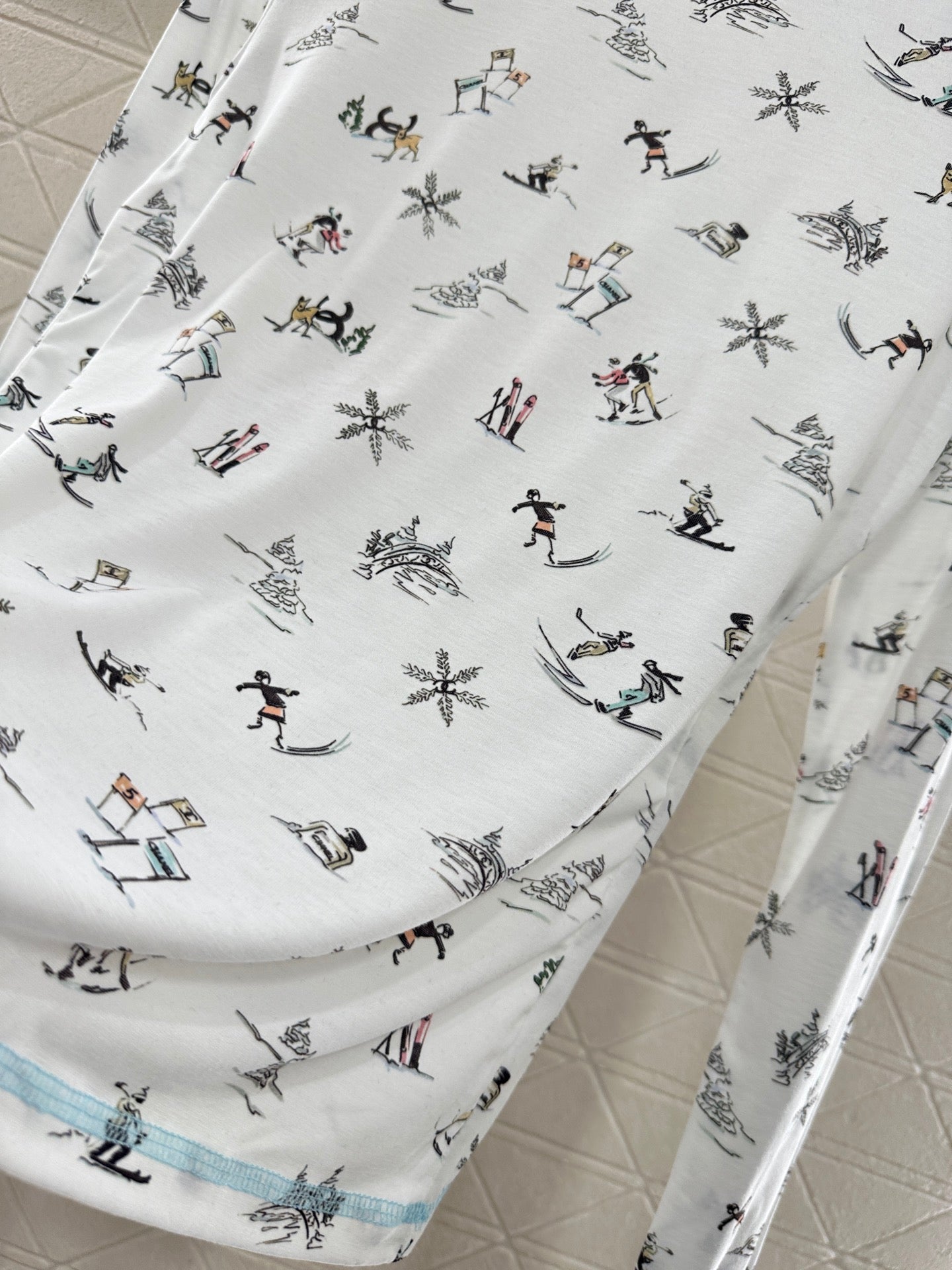 C 25 Ski print slim-fit long sleeves