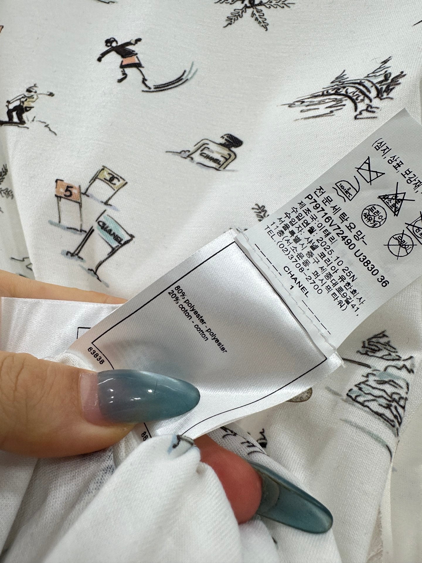 C 25 Ski print slim-fit long sleeves