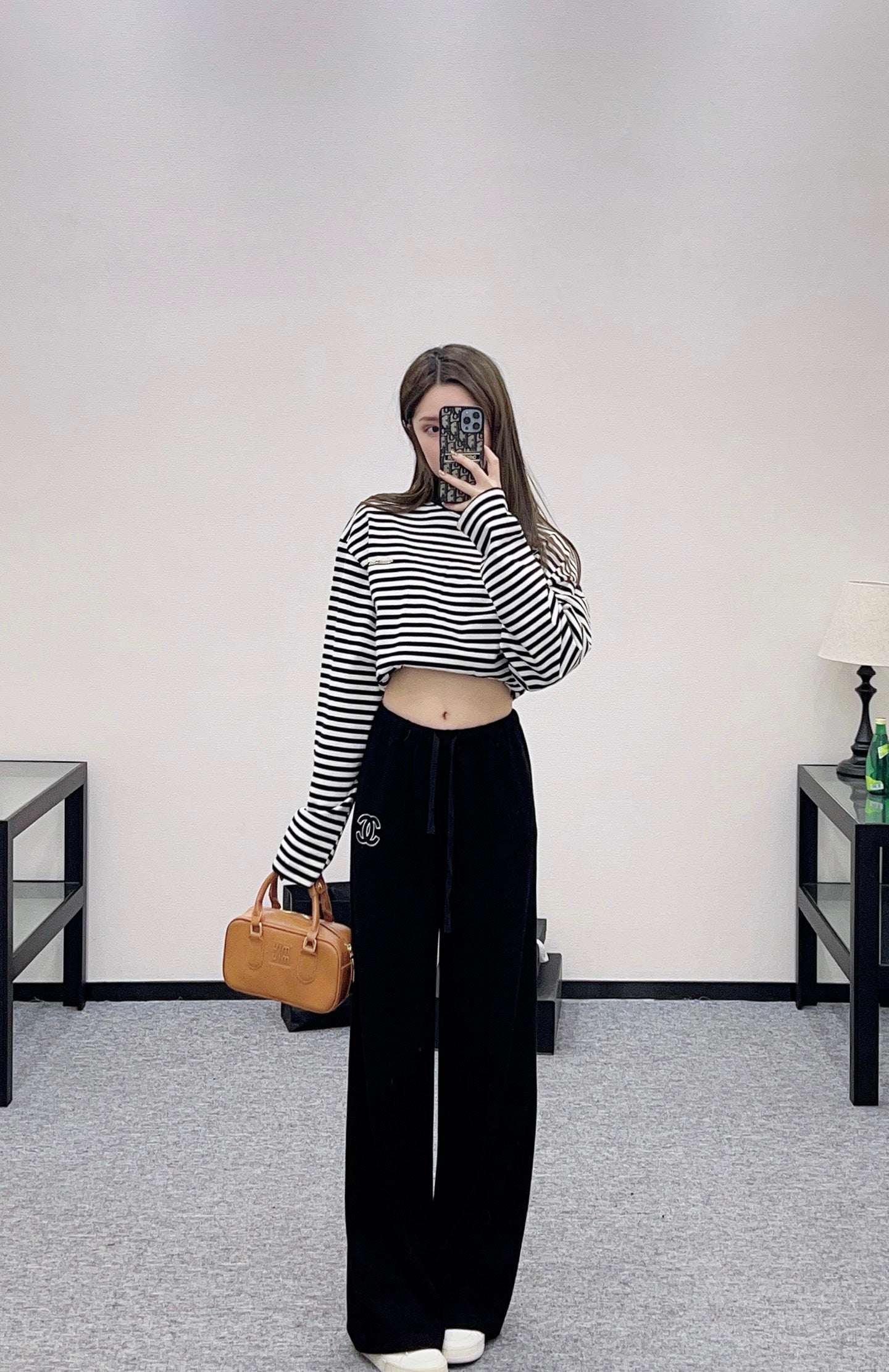 C 25 Wide drawstring wide leg pants