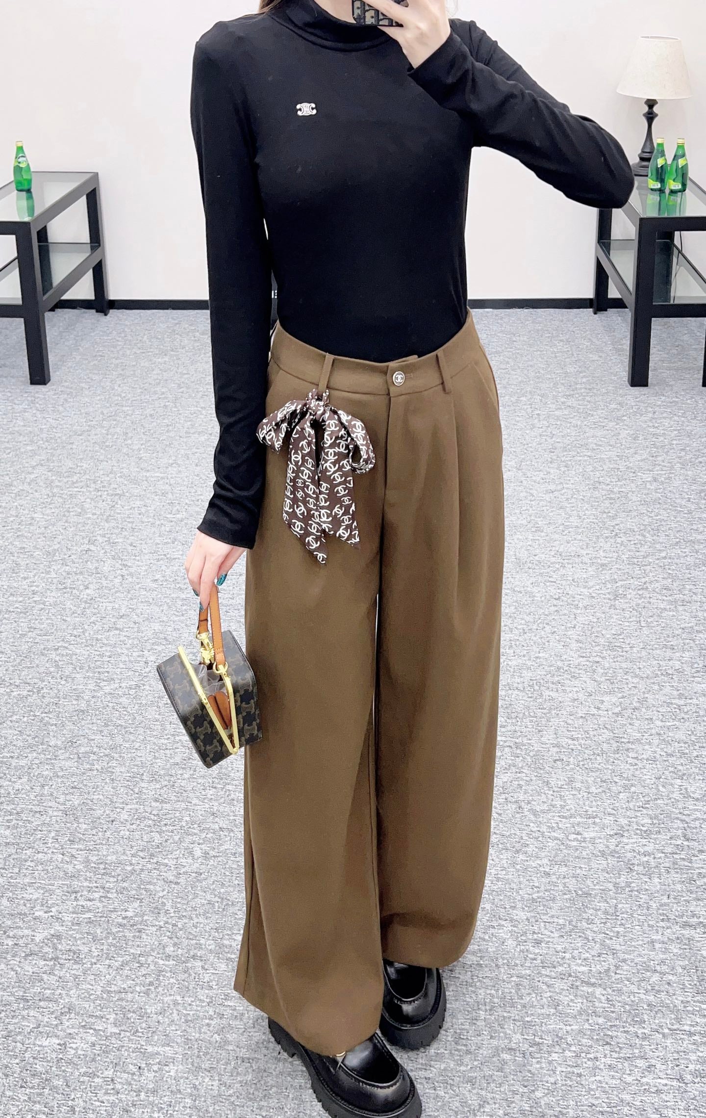 C 25 Scarf wide-leg trousers