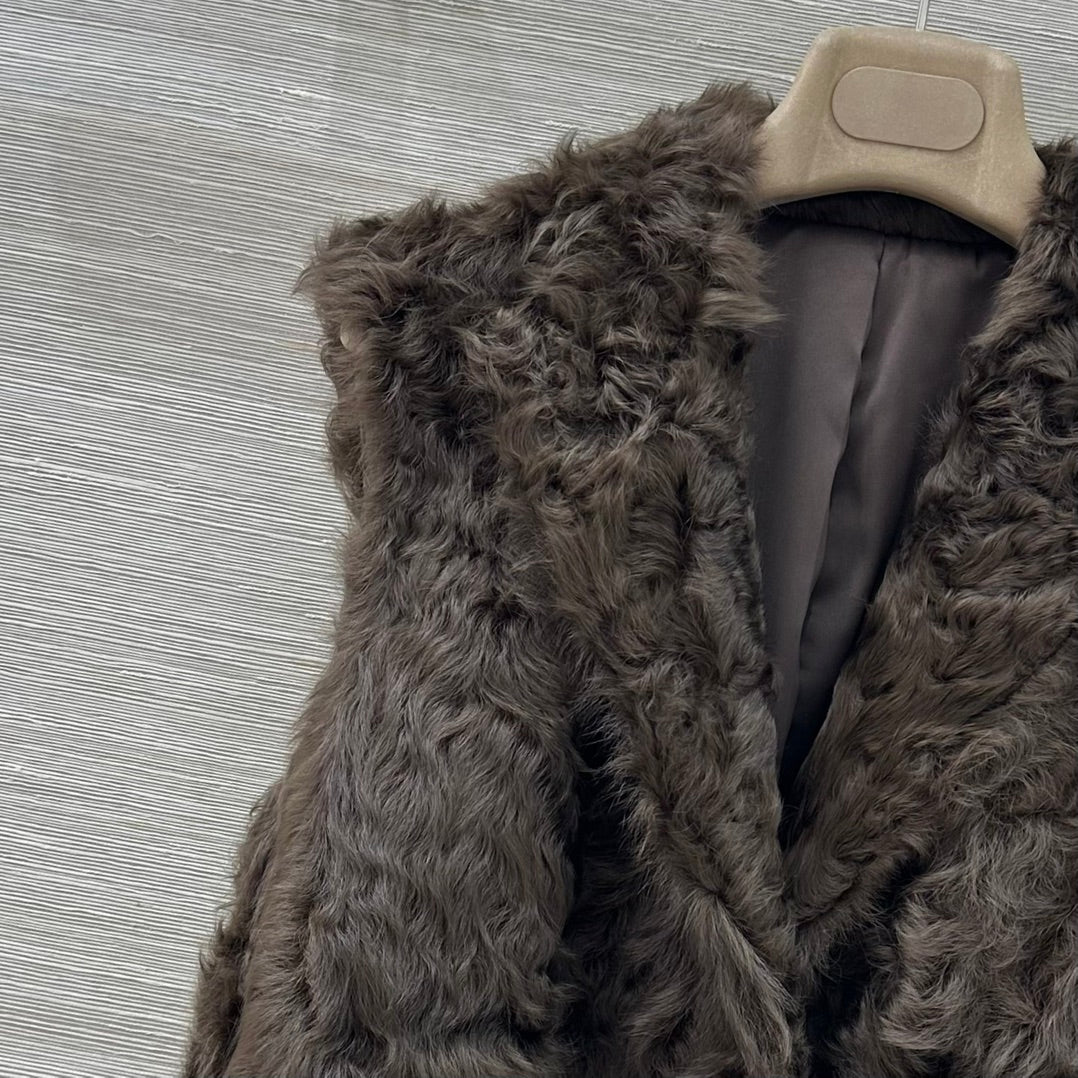Bru 25 Wool and sheepskin vest