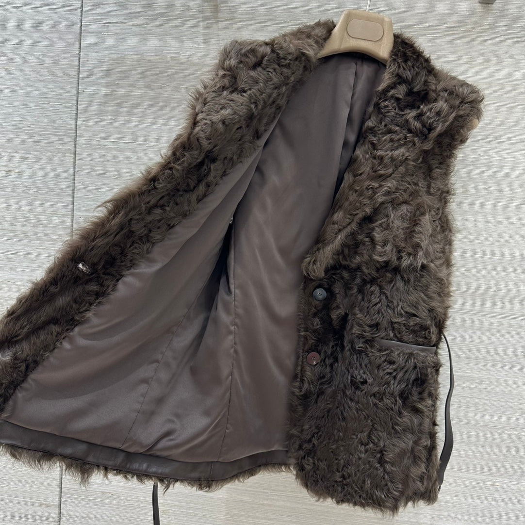 Bru 25 Wool and sheepskin vest