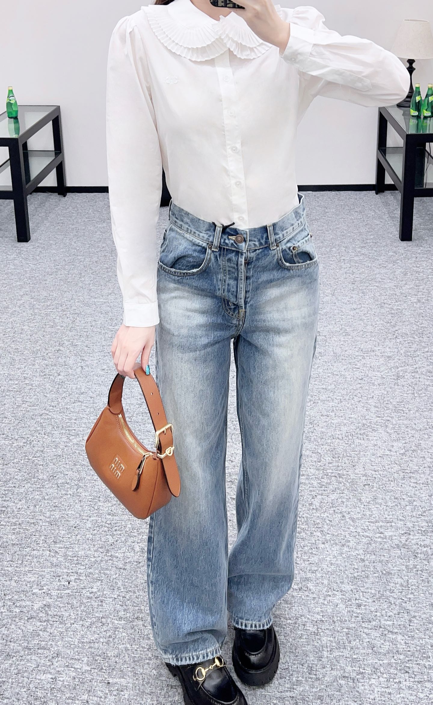 Ce 25 straight-leg denim trousers