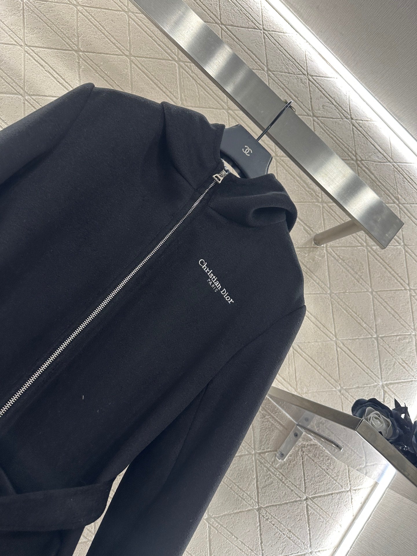 Di 25 Wool-blend jacket with drawstring hood