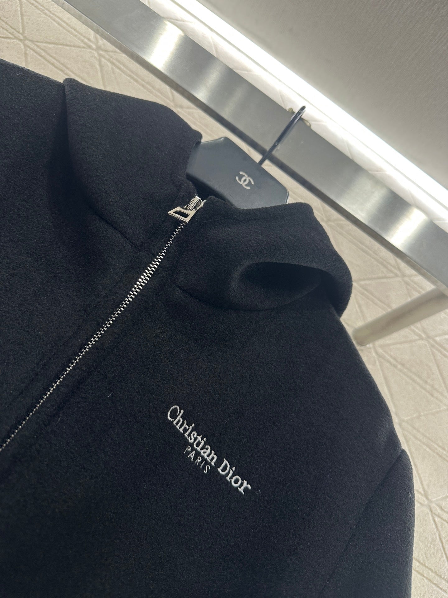 Di 25 Wool-blend jacket with drawstring hood