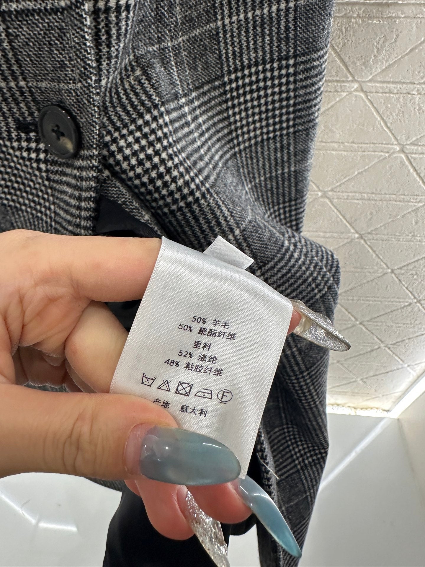 Di 25 Check Shawl Double-Breasted Trench Coat