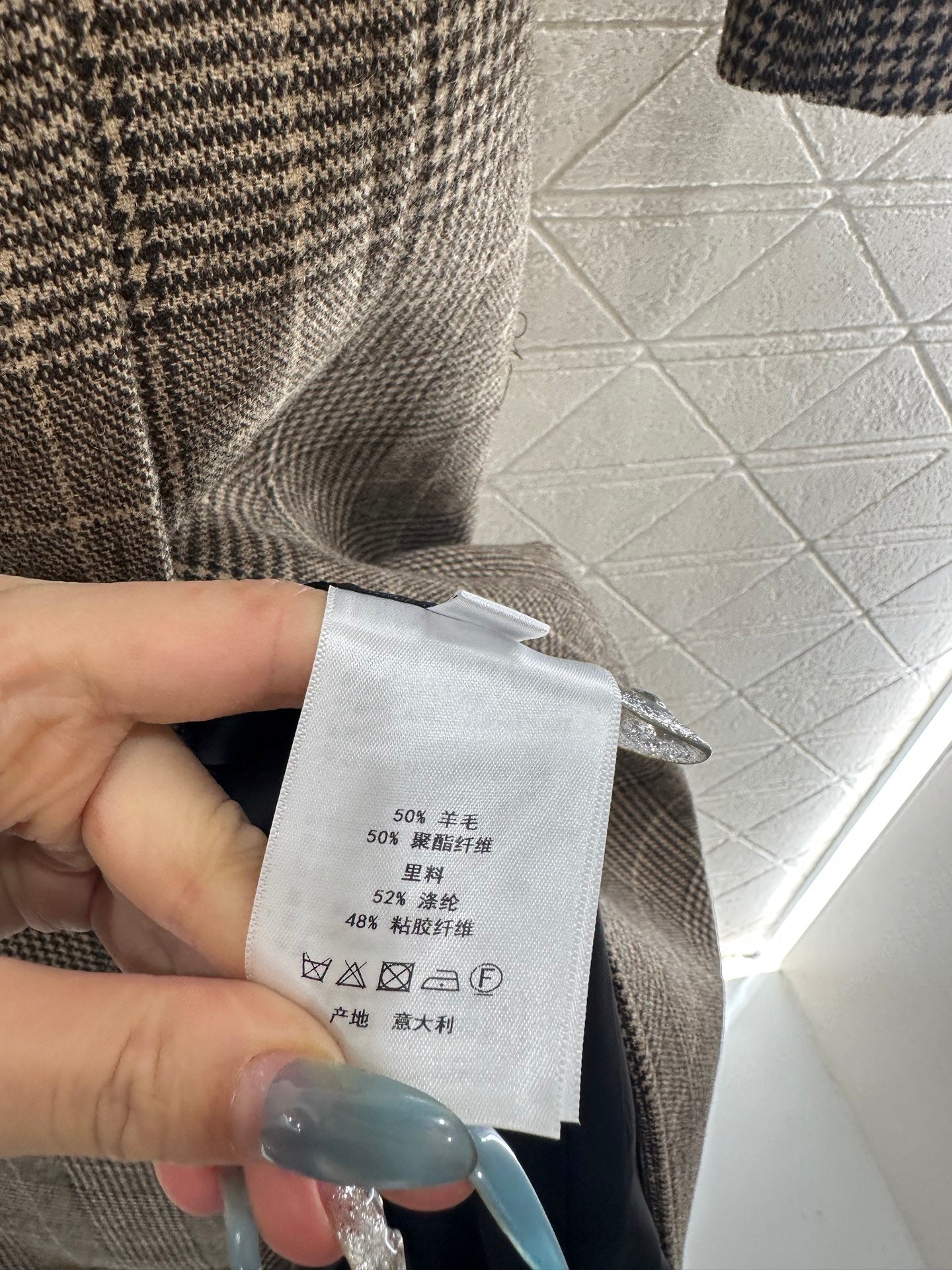 Di 25 Check Shawl Double-Breasted Trench Coat