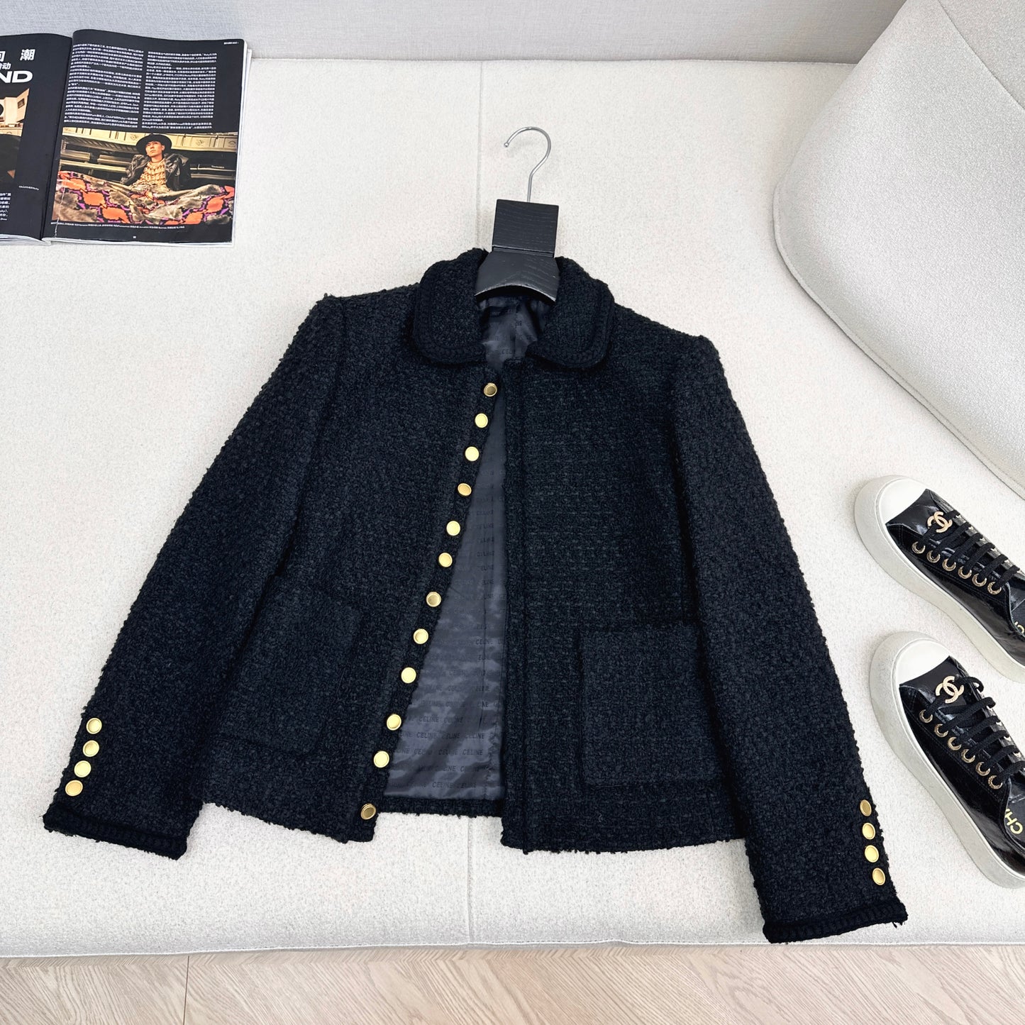 Ce 25 Gold-button woven jacket