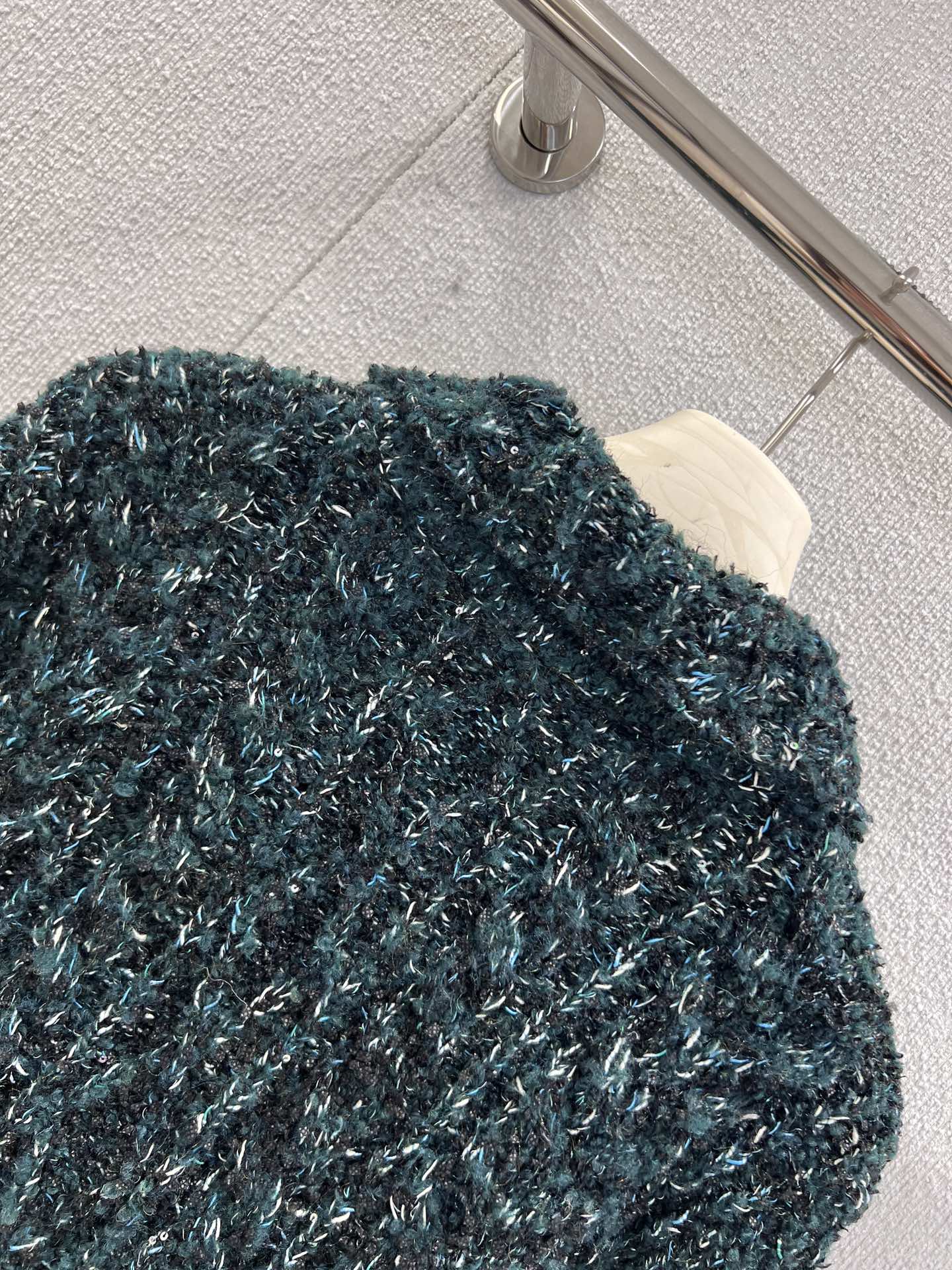 C 25K Emerald Jacquard Knit Cashmere Cardigan - Haute Couture Collection