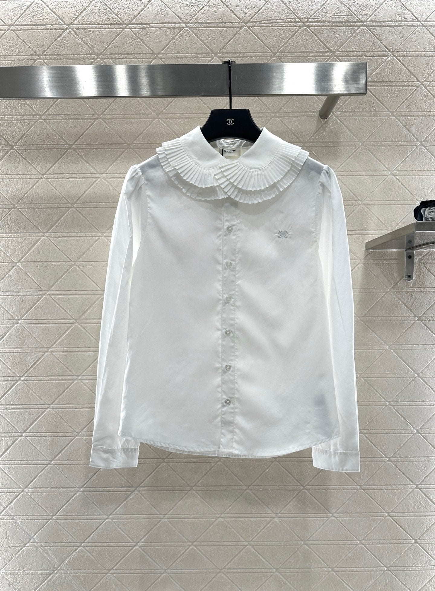 Ce 25 pleated lapel shirt