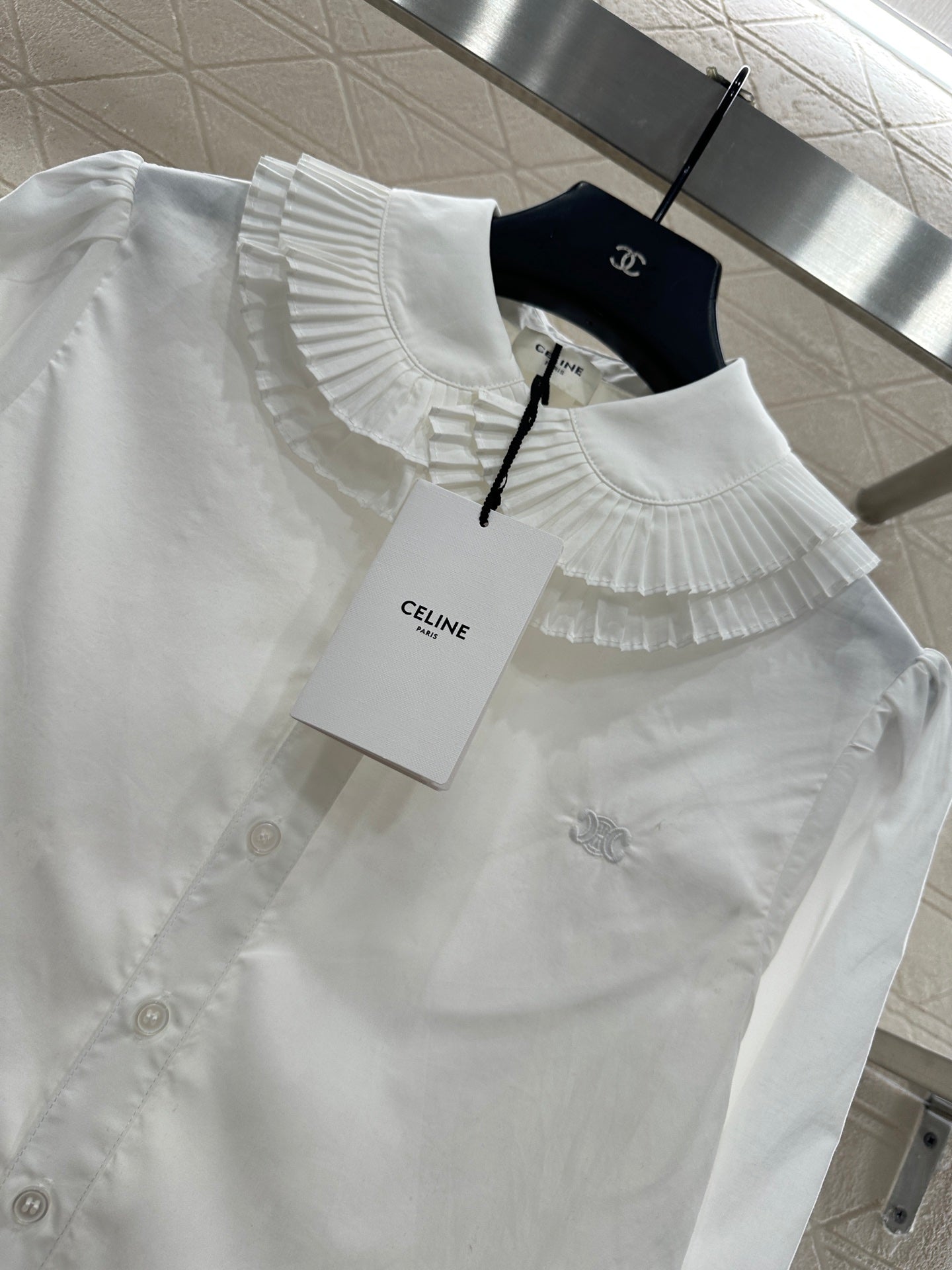 Ce 25 pleated lapel shirt
