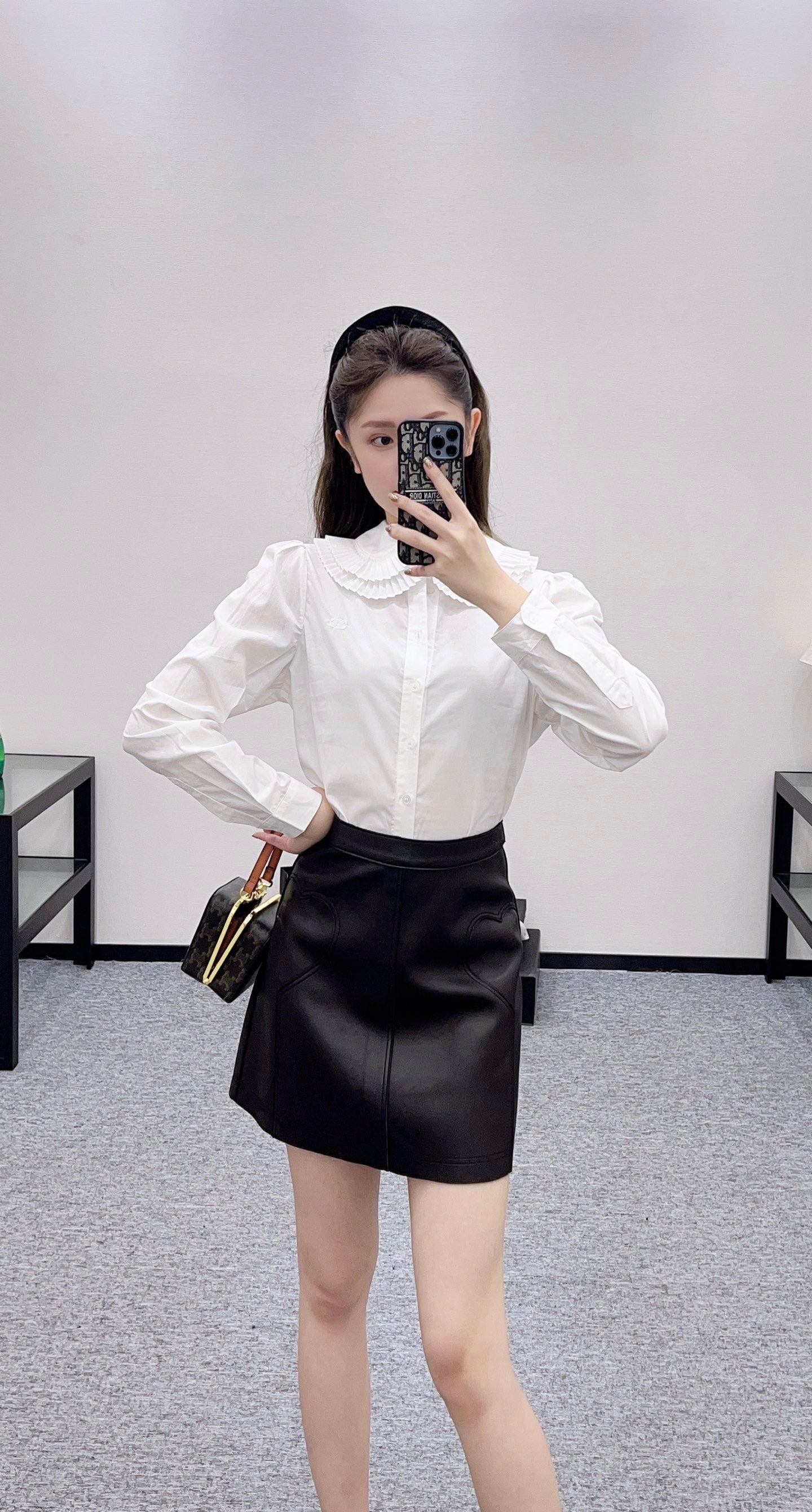 Ce 25 pleated lapel shirt