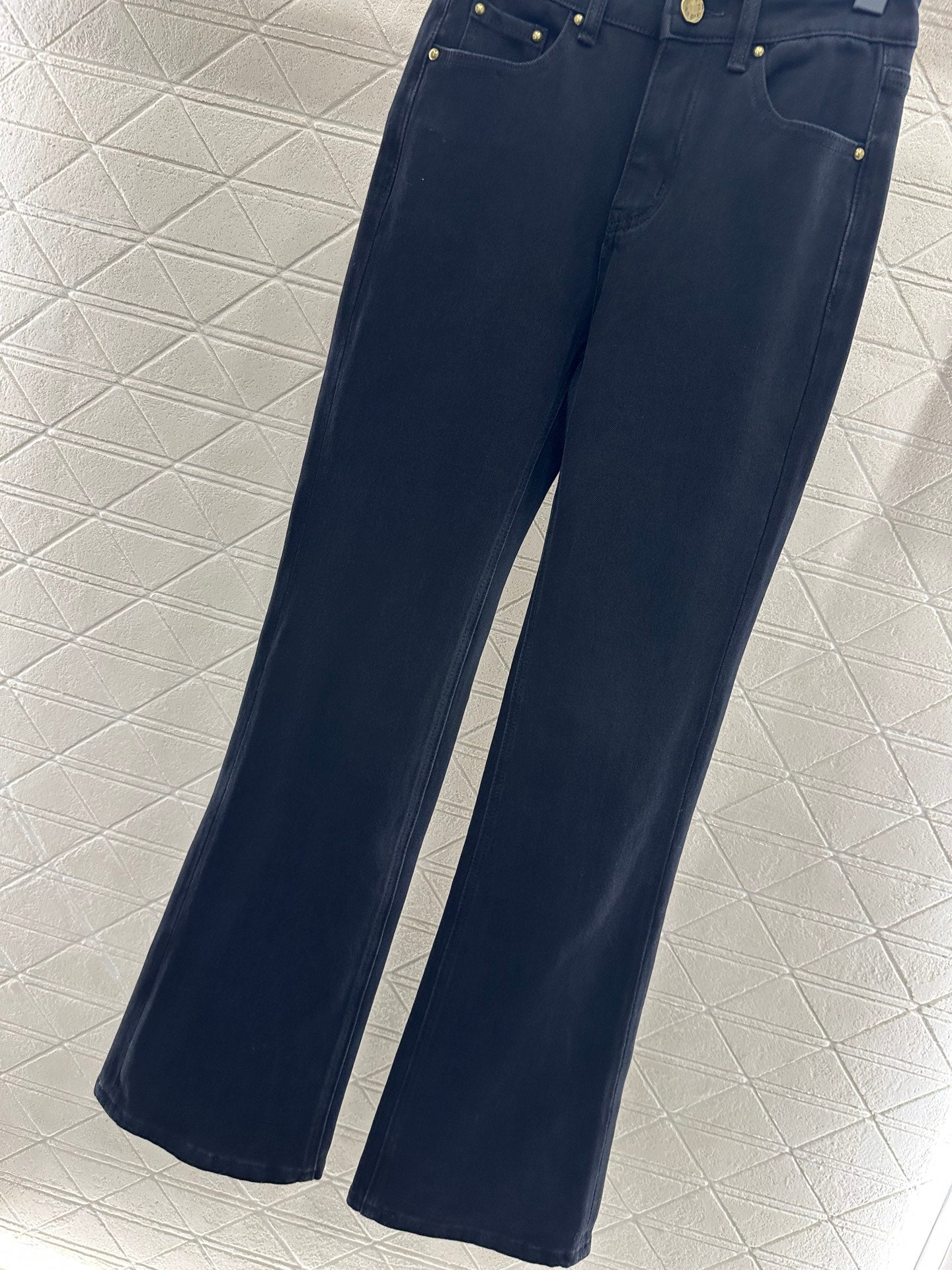L 25 Leather label denim trousers