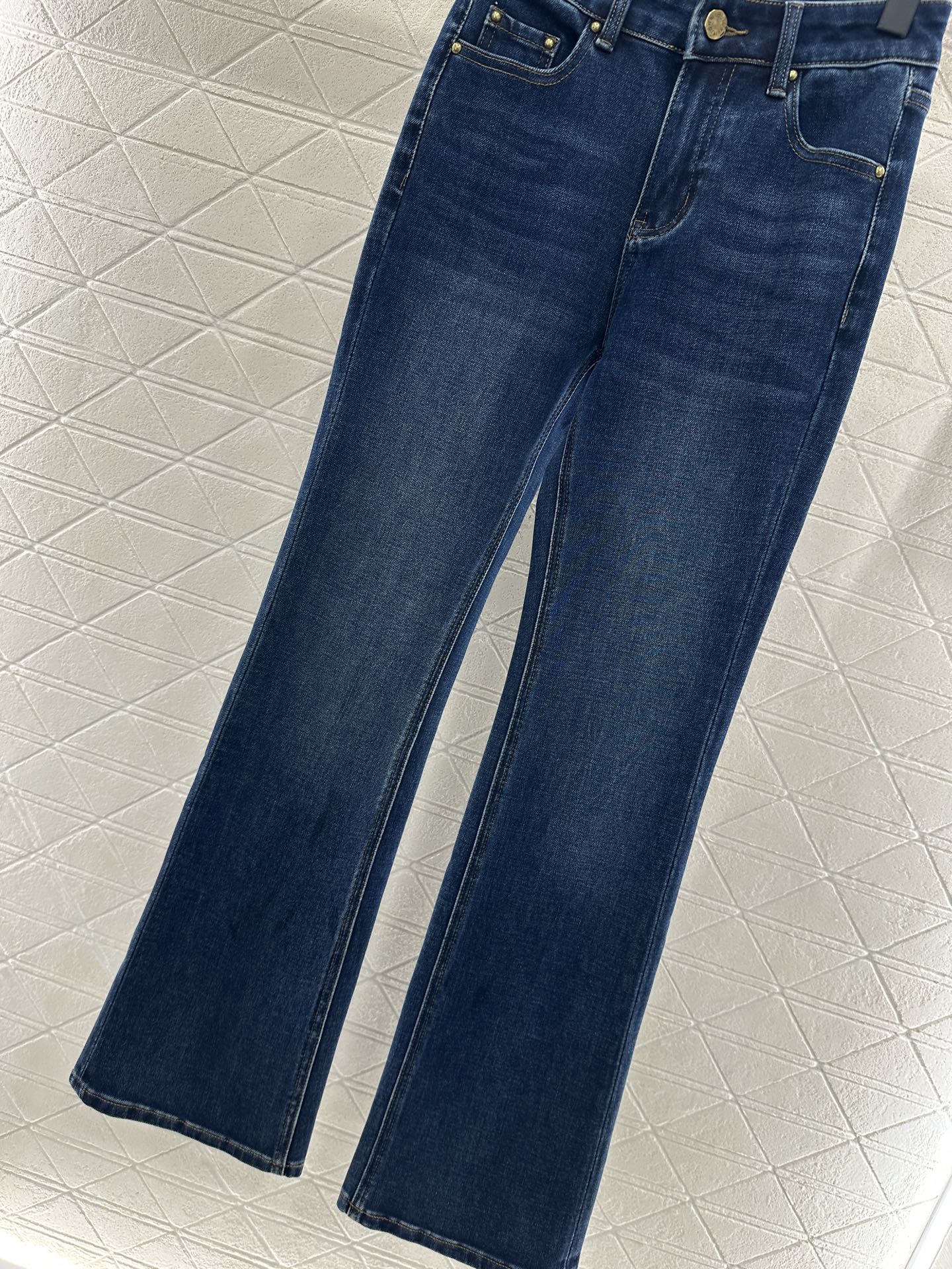 L 25 Leather label denim trousers
