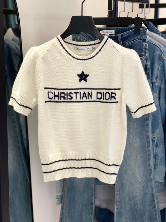 Di 25 Lucky Star Wool Short Sleeve Sweater