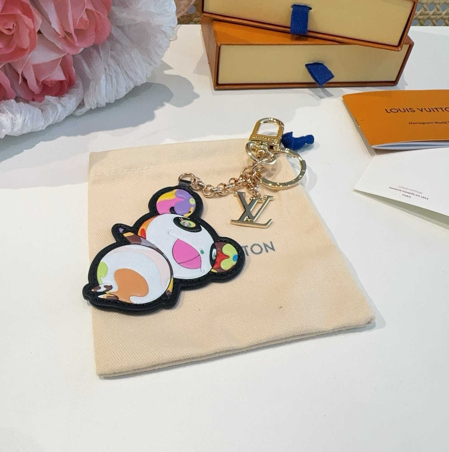 Porte-clés Panda co-marqué L 25, accessoires de sac