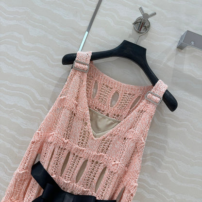 C 25 Wispy Crochet Knit Tank Top (with Butterfly Belt)