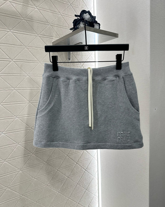 2025 Autumn New High Waist Drawstring Short Skirt