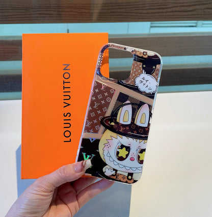 Labubu double-layer laser embossed mobile phone case