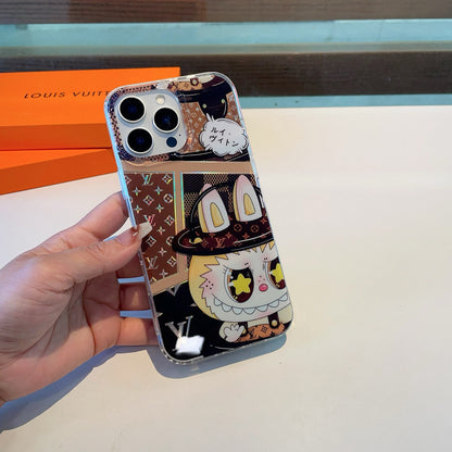 Labubu double-layer laser embossed mobile phone case