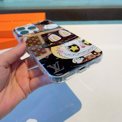 Labubu double-layer laser embossed mobile phone case