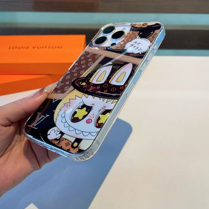 Labubu double-layer laser embossed mobile phone case