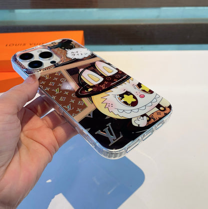 Labubu double-layer laser embossed mobile phone case