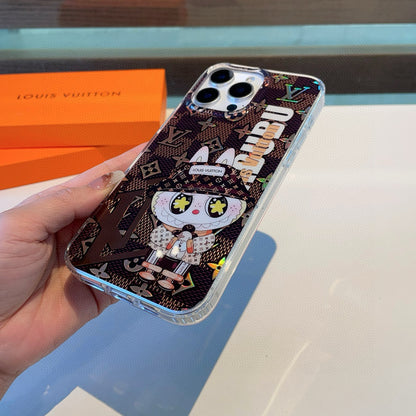 Labubu double-layer laser embossed mobile phone case