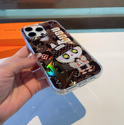 Labubu double-layer laser embossed mobile phone case