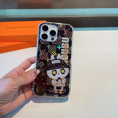 Labubu double-layer laser embossed mobile phone case