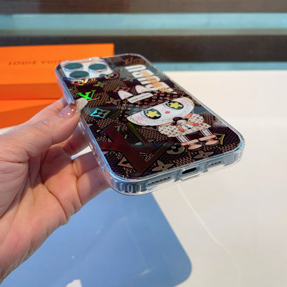 Labubu double-layer laser embossed mobile phone case