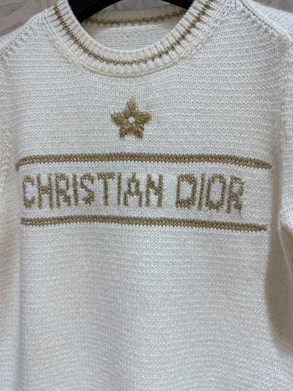 Di 25 Platinum Lucky Star Cashmere Wool Short Sleeve Sweater