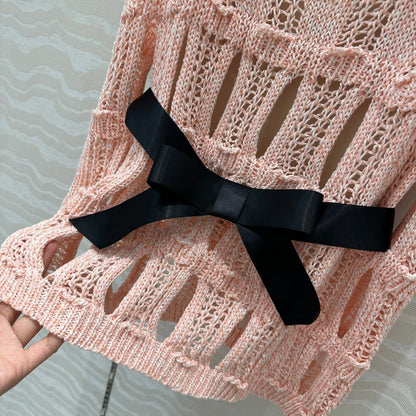 C 25 Wispy Crochet Knit Tank Top (with Butterfly Belt)