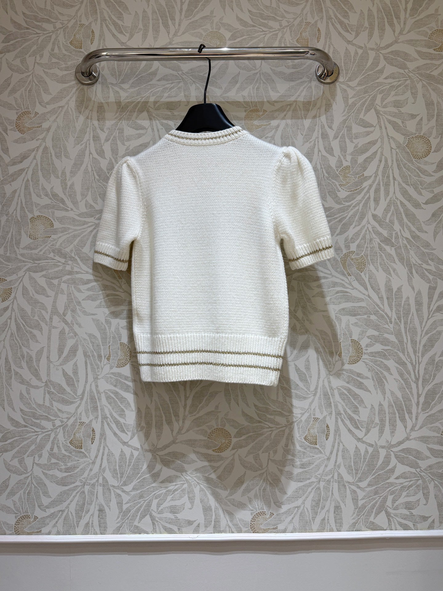 Di 25 Platinum Lucky Star Cashmere Wool Short Sleeve Sweater