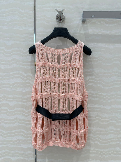 C 25 Wispy Crochet Knit Tank Top (with Butterfly Belt)