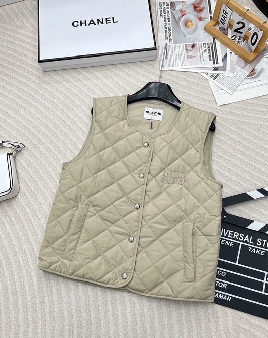 M Nouveau gilet matelassé à motif losanges 