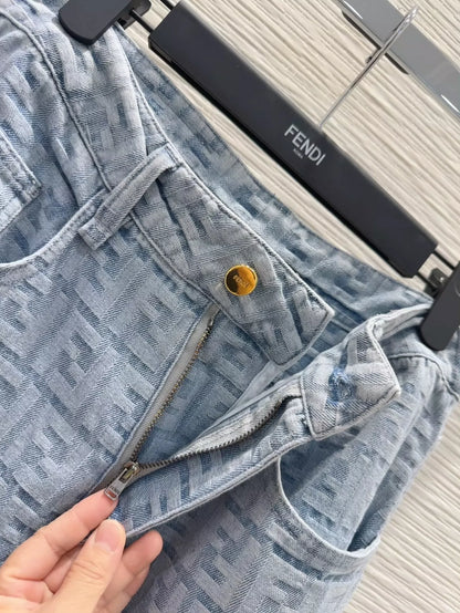 F 25 Neue beschriftete Jacquard Reißverschluss Revers Kurzarm 