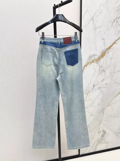 Ce 25 Frühling und Sommer neue Farbe Kollision gerade Jeans