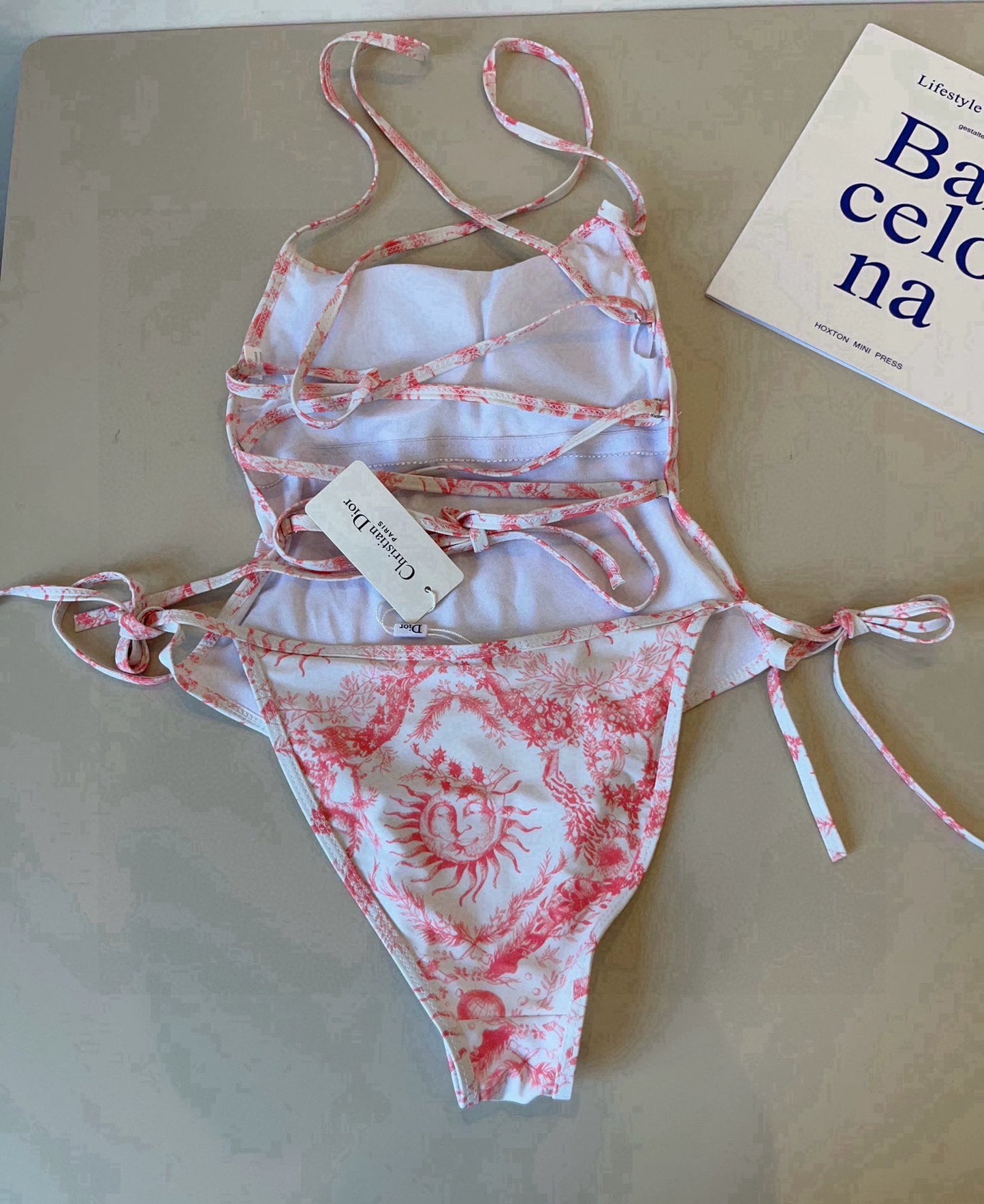 D 25 Sun Pattern One-piece Swimsuit
